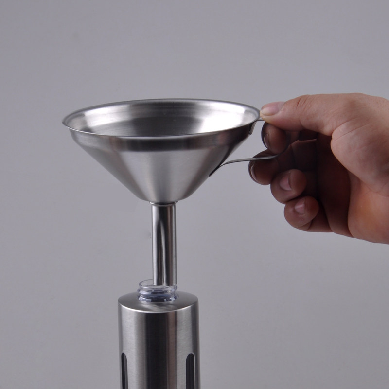漏斗不锈钢食品品级不锈钢带滤网加油锥形加厚漏斗
