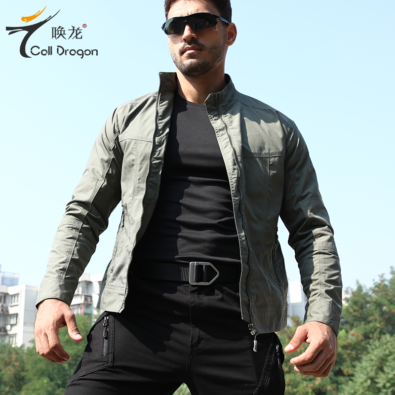 唤龙轻薄棒球服男户外教练夹克战术通勤夹克防水冲锋衣外套
