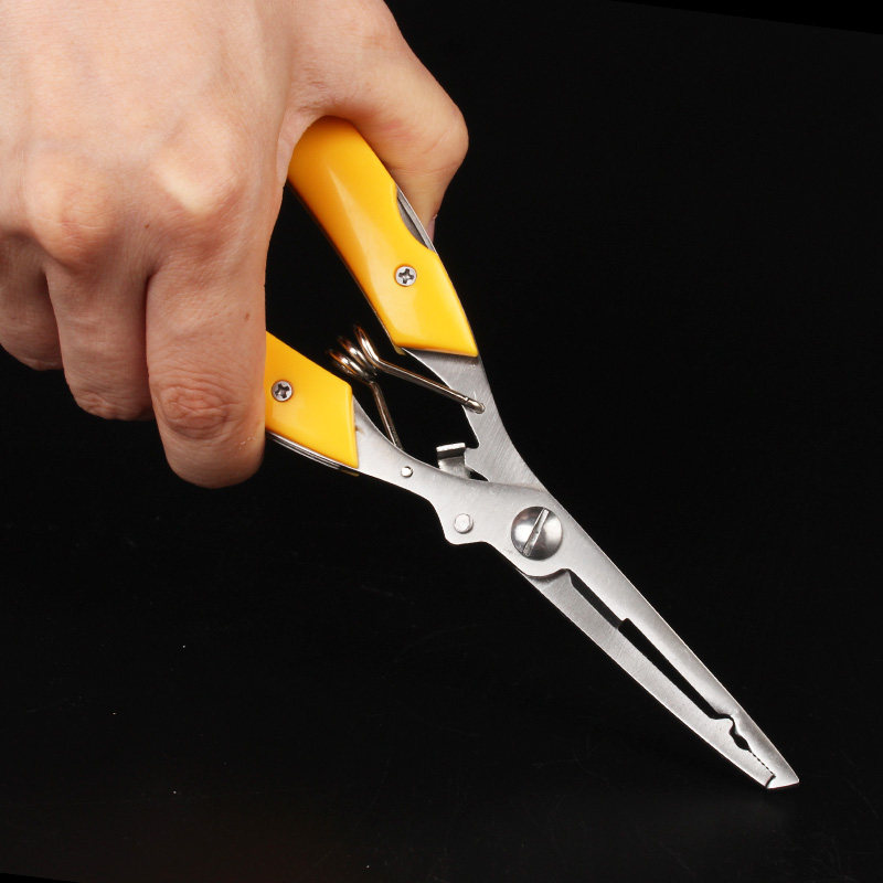 弯嘴多功能路亚钳钓鱼钳不锈钢取钩器钳子剪线摘钩路亚工具带钳套