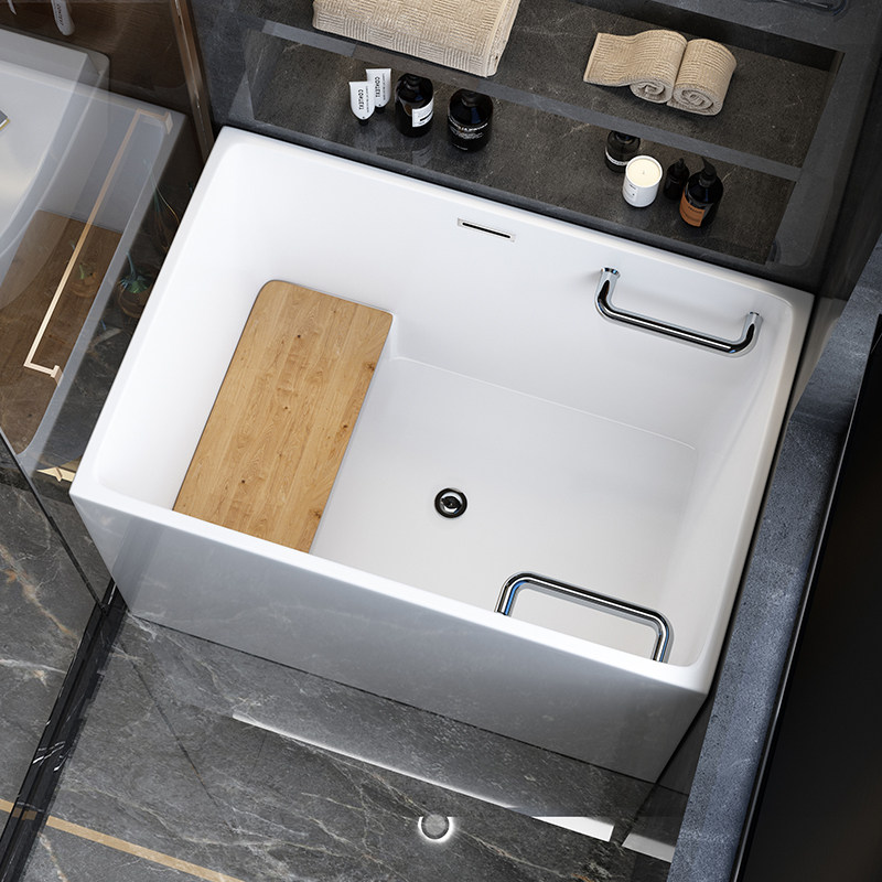 欧凯伦小户户型日式浴缸家用亚克力小型独立式坐式普通浴缸