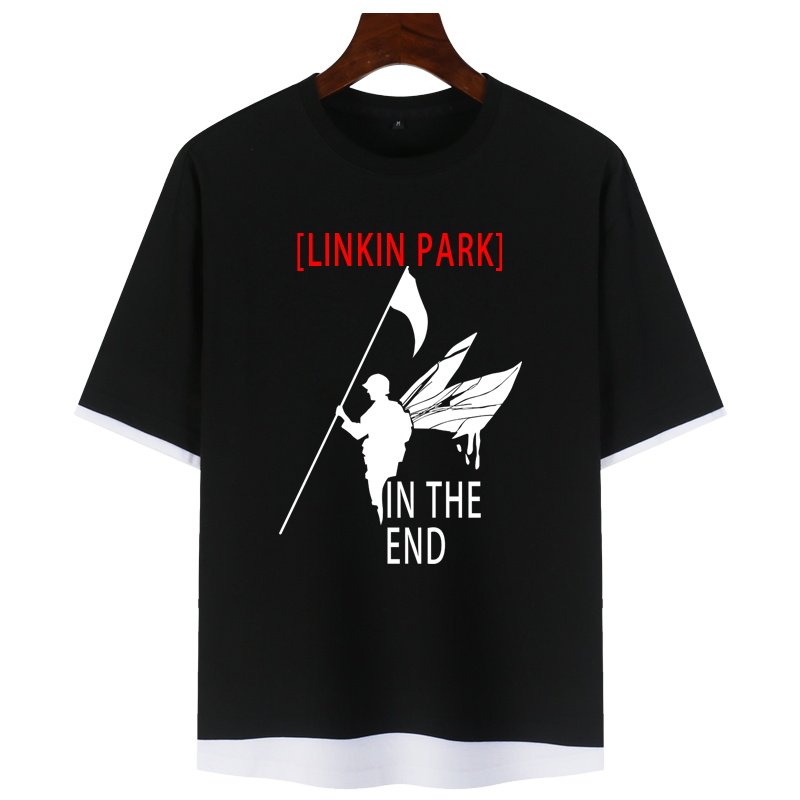 linkinpark林肯公园街头乐队周边衣服欧美风男生两件t恤