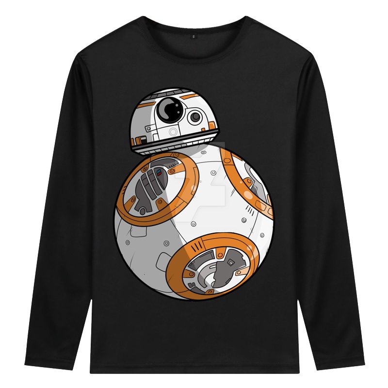 starwars星球大战电影周边长袖t恤春秋季宽松大码圆领男学生衣服