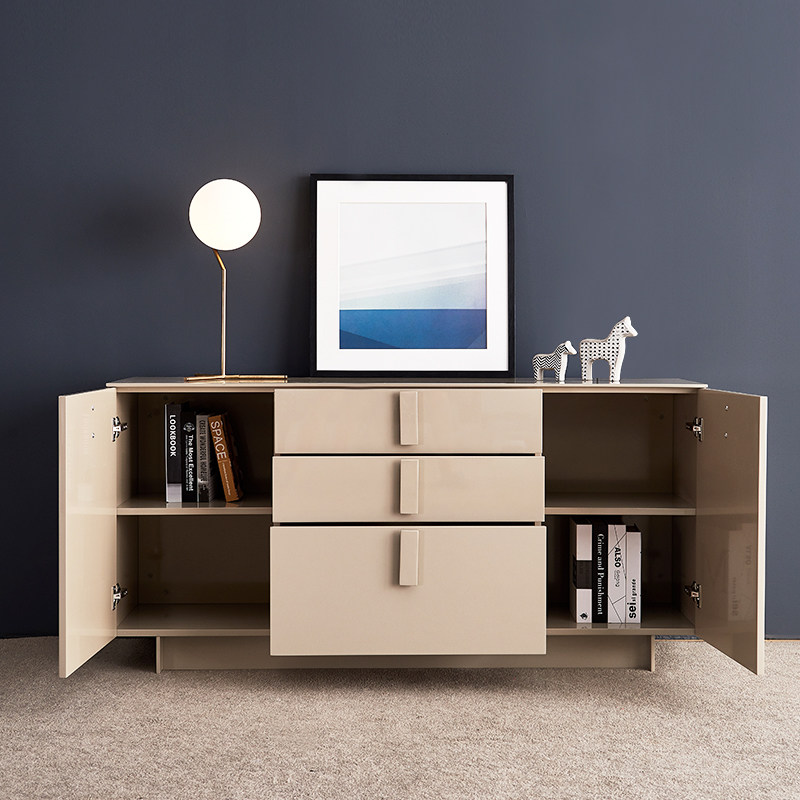 意式极简餐边柜现代简约北欧轻奢客厅储物玄关柜装饰酒柜餐厅柜子