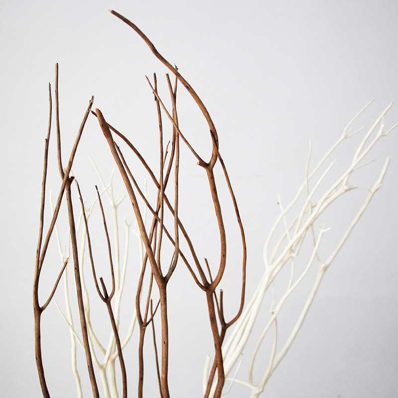 三叉木树花瓶配饰室内树枝自然枯枝干花客厅仿真花