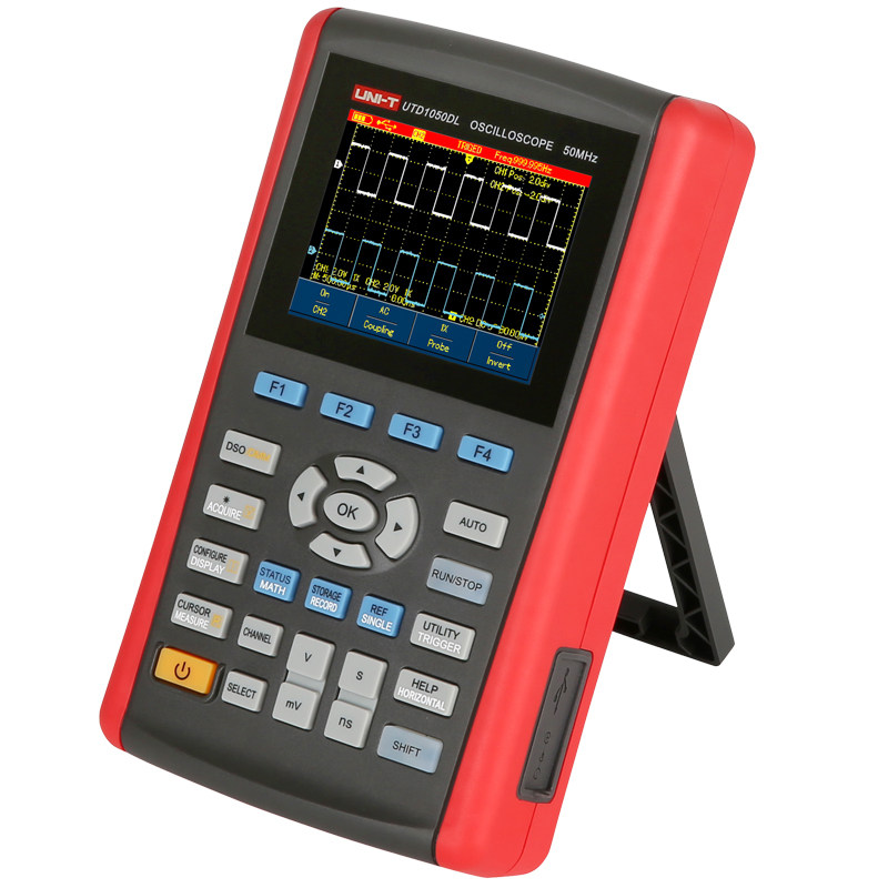 优利德utd1050dl手持2通道50mhz数字存储示波器电子波形示波器
