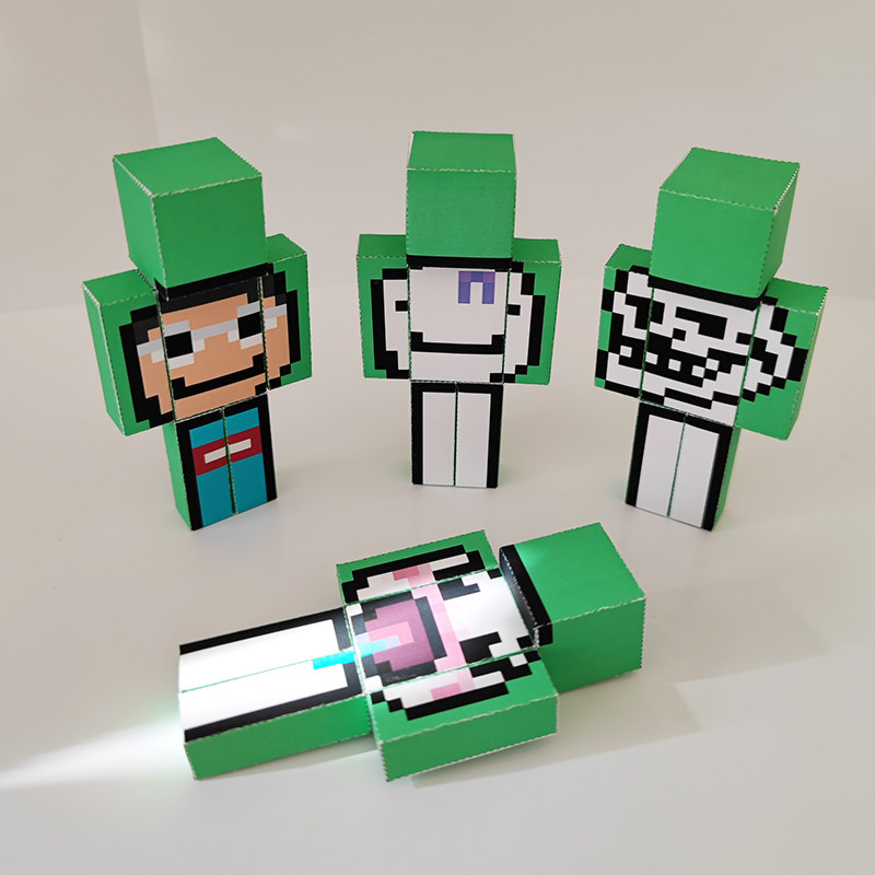 皮肤定制我的世界dream手办可动模型手工玩具动漫游戏纸模