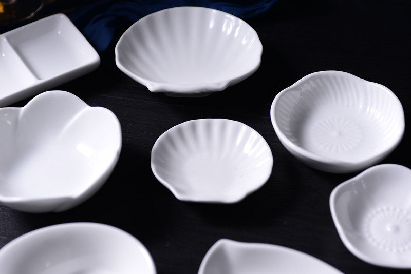 调料创意纯白色陶瓷碟墨多用酱醋调味火锅小碟碟