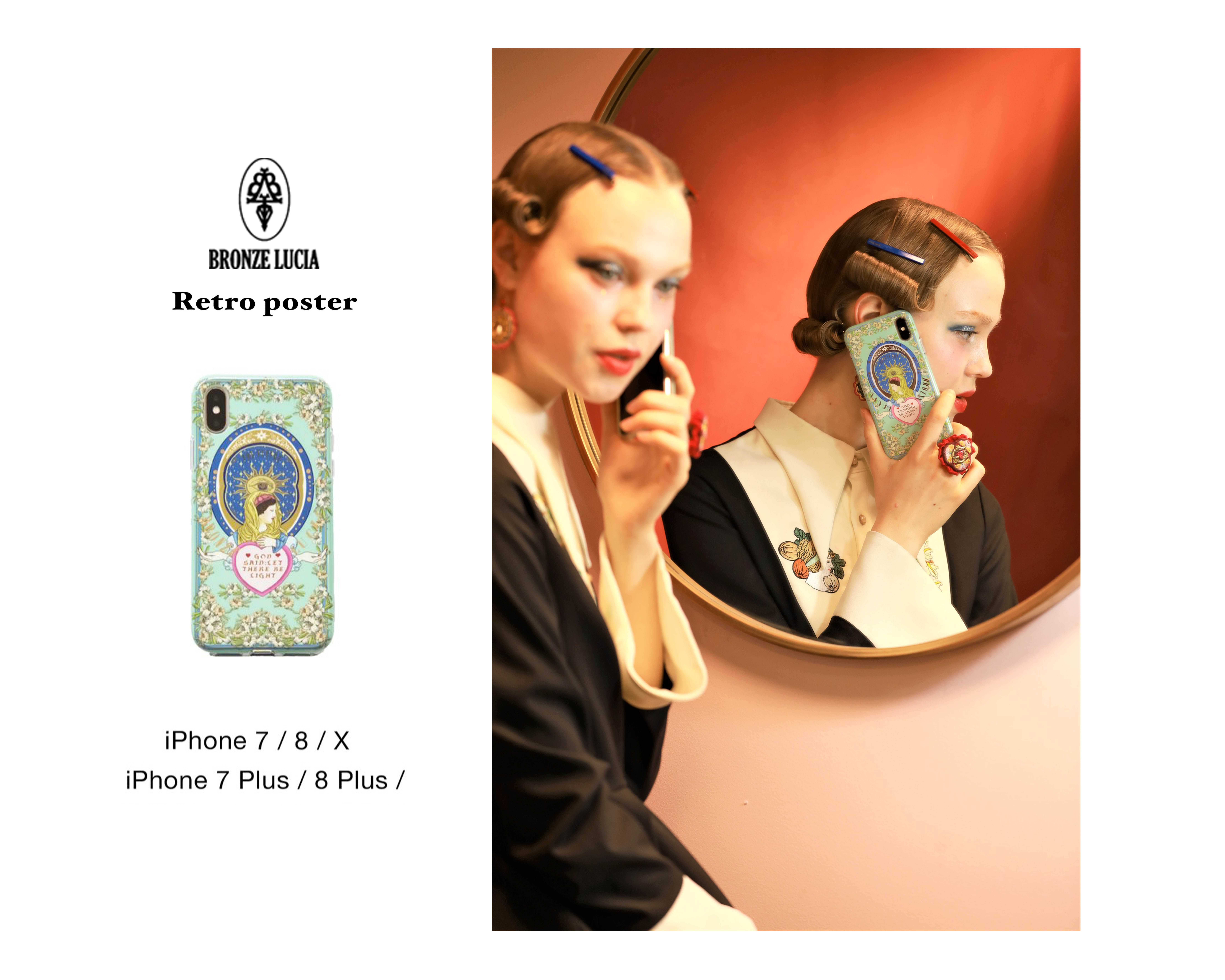 bronzelucia洛丽塔平面面手机壳苹果iphone复古可爱手机保护套