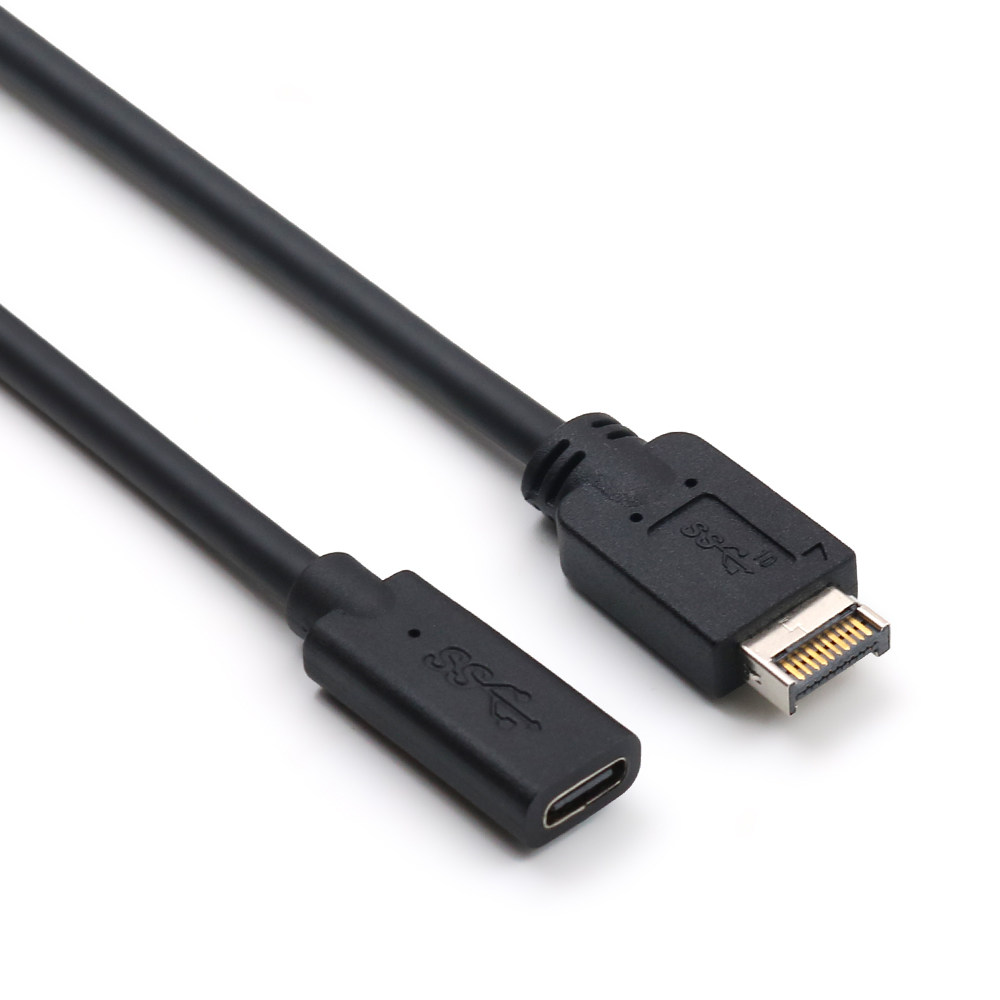 usb3.1tpc转接台式电脑扩展公头usb3.1e公转短线母头数据线