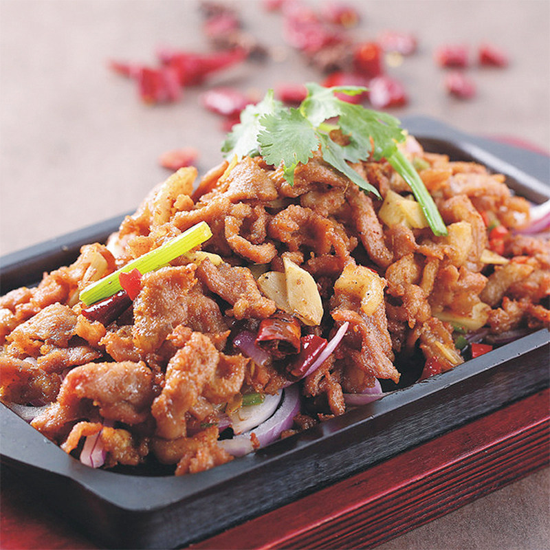 孜然羊肉肉片半成品饭店餐饮特色荤菜速冻食品方便生羊肉