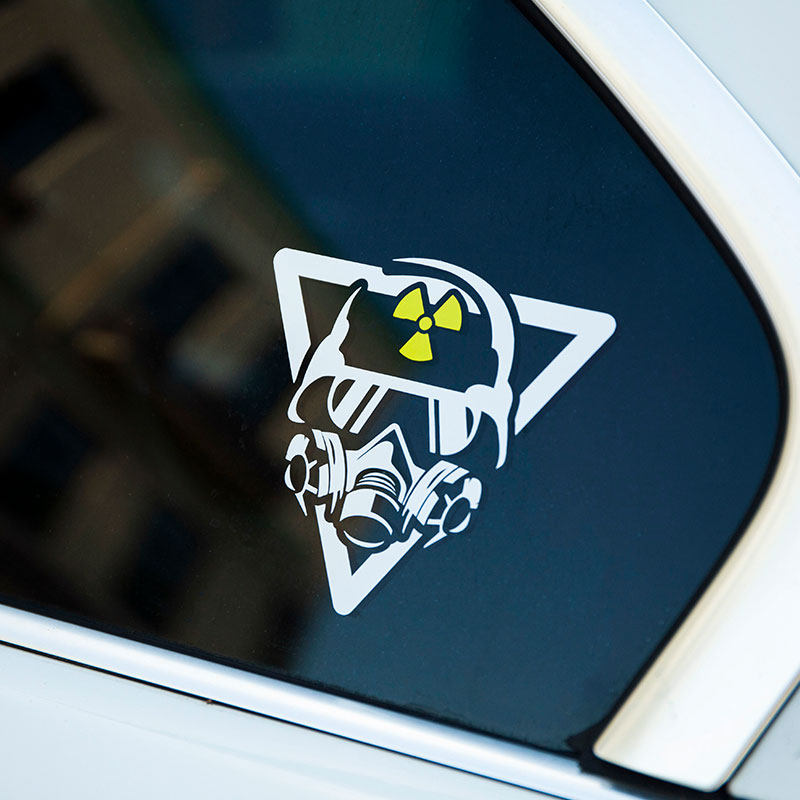 贴纸汽车核辐射车贴禁止进入辐射区安全警示车身汽车装饰贴