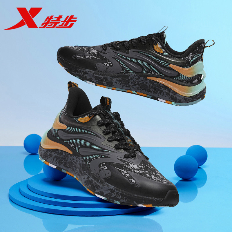 风火25代烽火特步男鞋运动鞋2021秋冬季休闲鞋皮面跑步鞋