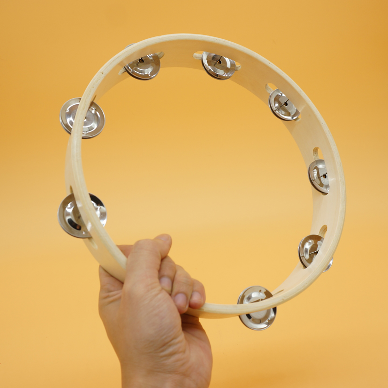 手摇铃儿童幼儿园铃圈专业打击乐器手拍鼓舞舞蹈表演铃类乐器