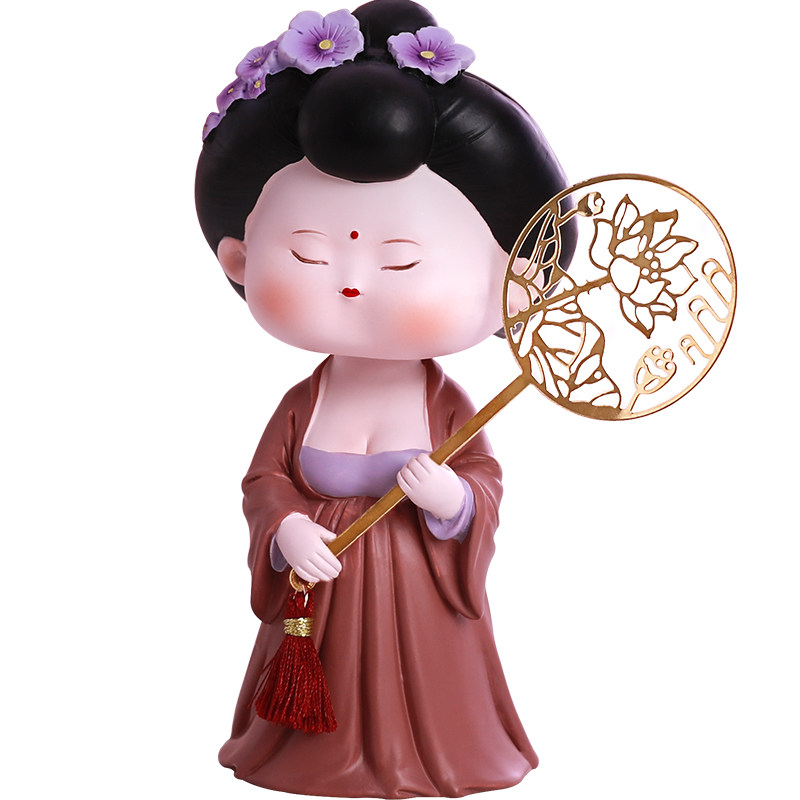 唐朝宫廷格格摆件酒柜摇头古风娃娃创意意中摆件
