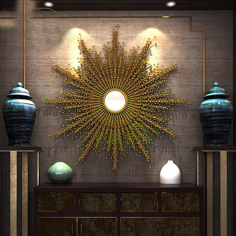 北欧墙上装饰创意客厅墙壁挂件玄关墙面金属壁饰