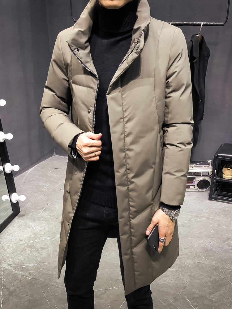 棉衣男冬季加厚保暖外套潮流百搭帅气修身男士休闲中长款棉服潮牌