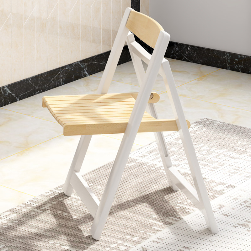 餐椅乐玛仕椅子橡胶胶木实木居家办公凳子折叠餐椅