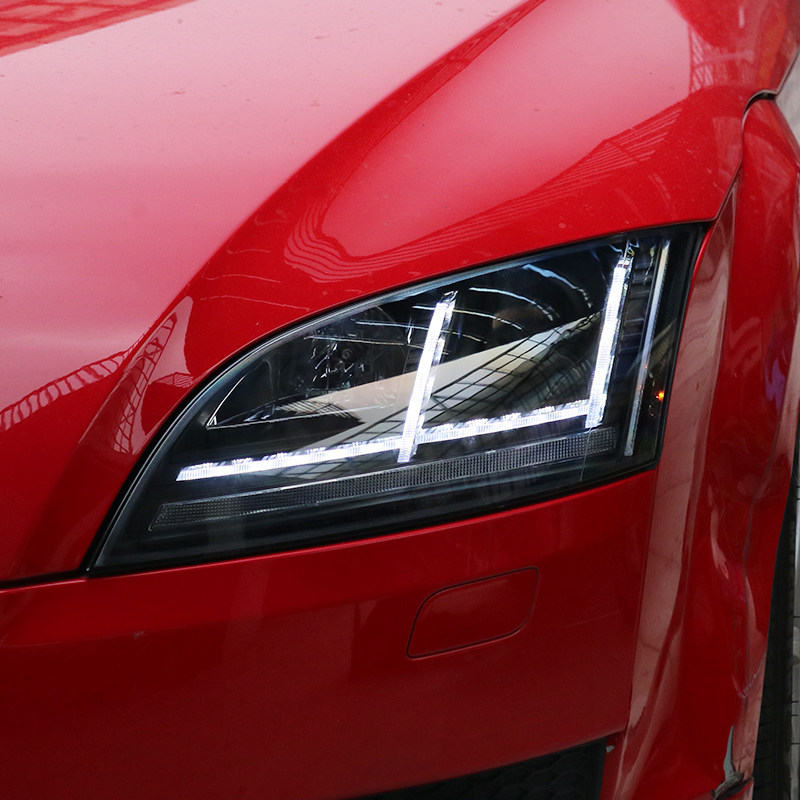 大灯总成适用于0614款奥迪tt改装led气灯透镜大灯总成