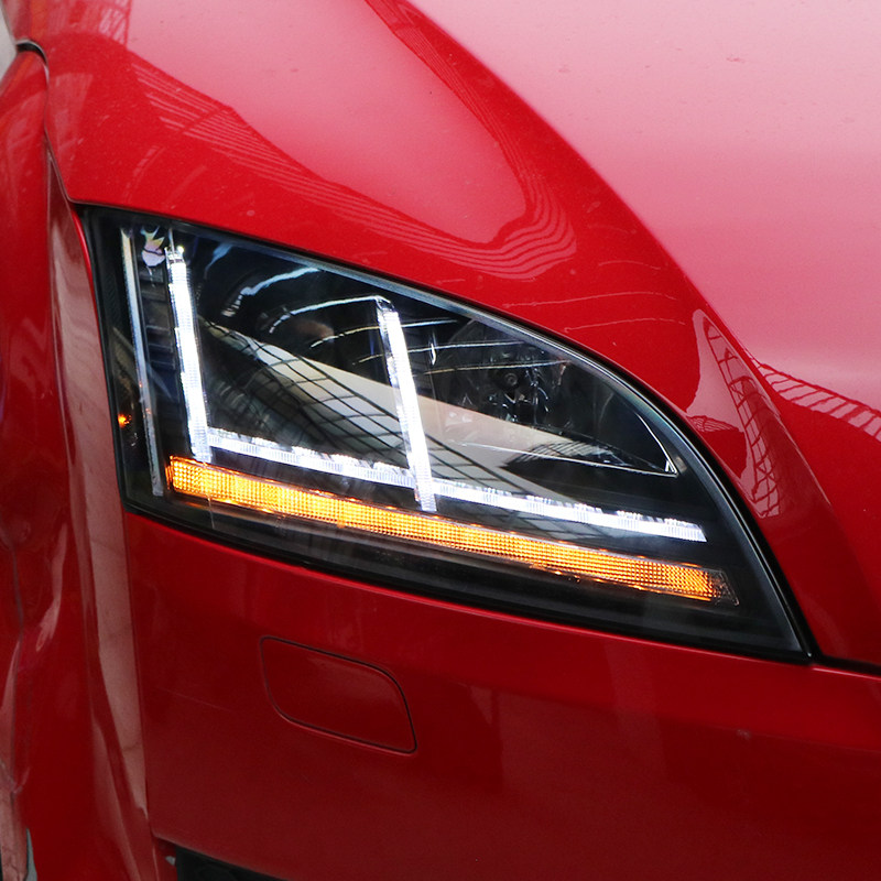 大灯总成适用于0614款奥迪tt改装led气灯透镜大灯总成