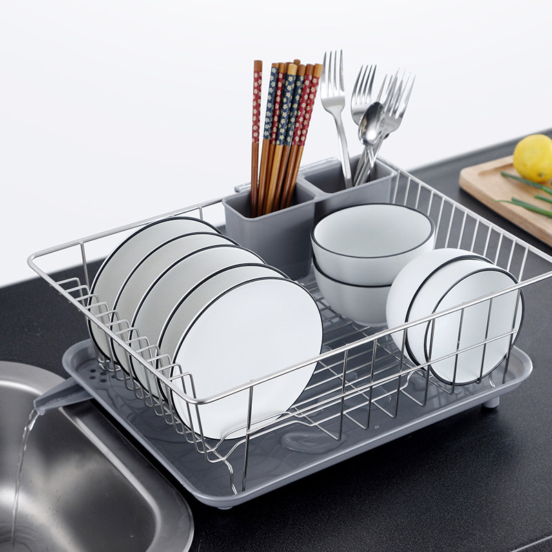 不锈钢碗碟架沥水架沥水篮单层碗筷架置晾放碗架子厨房置物架
