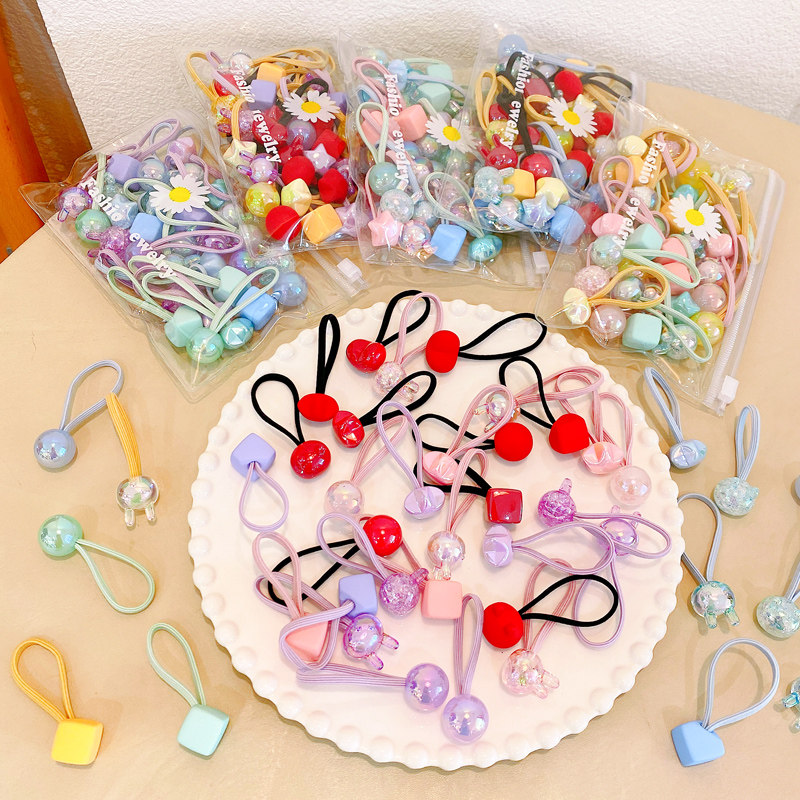 省2元糖果色可爱小炫彩儿童女童皮筋