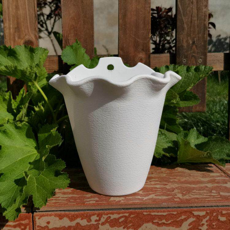 加厚半挂花盆大号树脂半圆形壁挂式罗马绿萝吊盆花盆