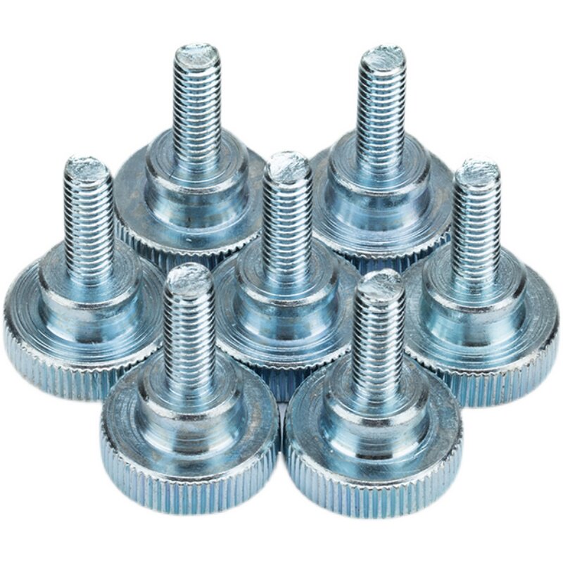 48级镀锌高头滚花手螺丝大头螺钉调节螺栓gb834m3m4m5m6m8m10l螺钉