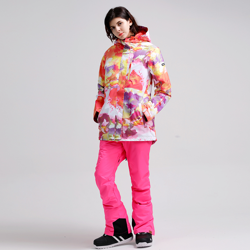 GsouSnow滑雪服女套装单板保暖防水户外雪地服雪乡旅游装备滑雪服