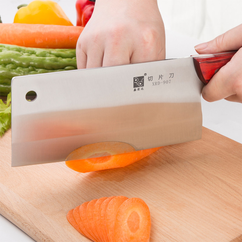 鑫荣达菜刀家用厨房切菜刀九铬不锈钢切片切肉刀9cr18mov菜刀