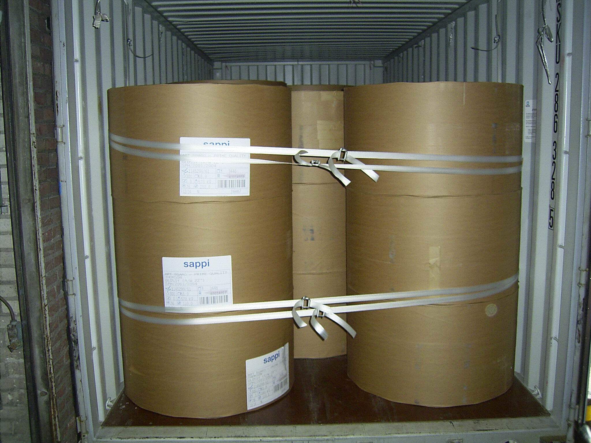 柔性聚酯纤维打包集装箱出口物流企业专用32mm打包带