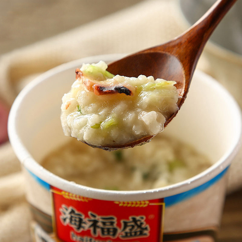 海福盛速食粥冻干皮蛋瘦肉粥整箱组合早餐速食夜宵即食冲泡早饭