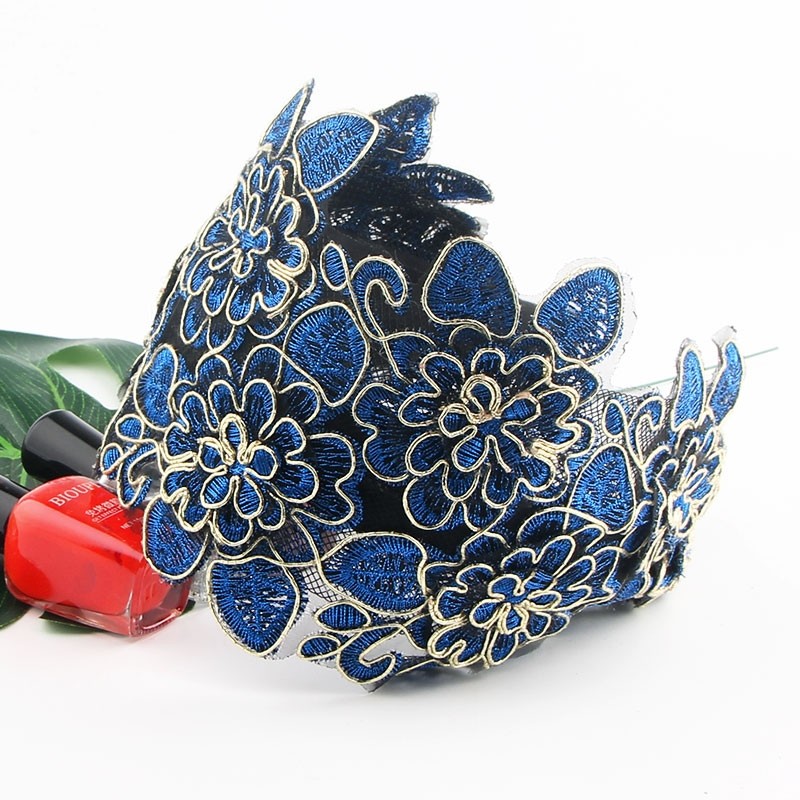 发箍女韩国网红刺绣立体民族风发卡超宽头箍遮白发压碎发头饰发带