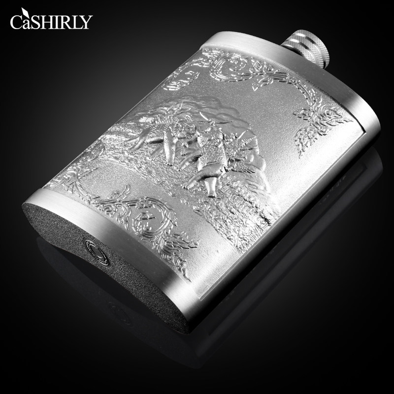 凯尚莱纯锡稀有金属手工随身酒壶8盎司230ml送礼礼物酒具