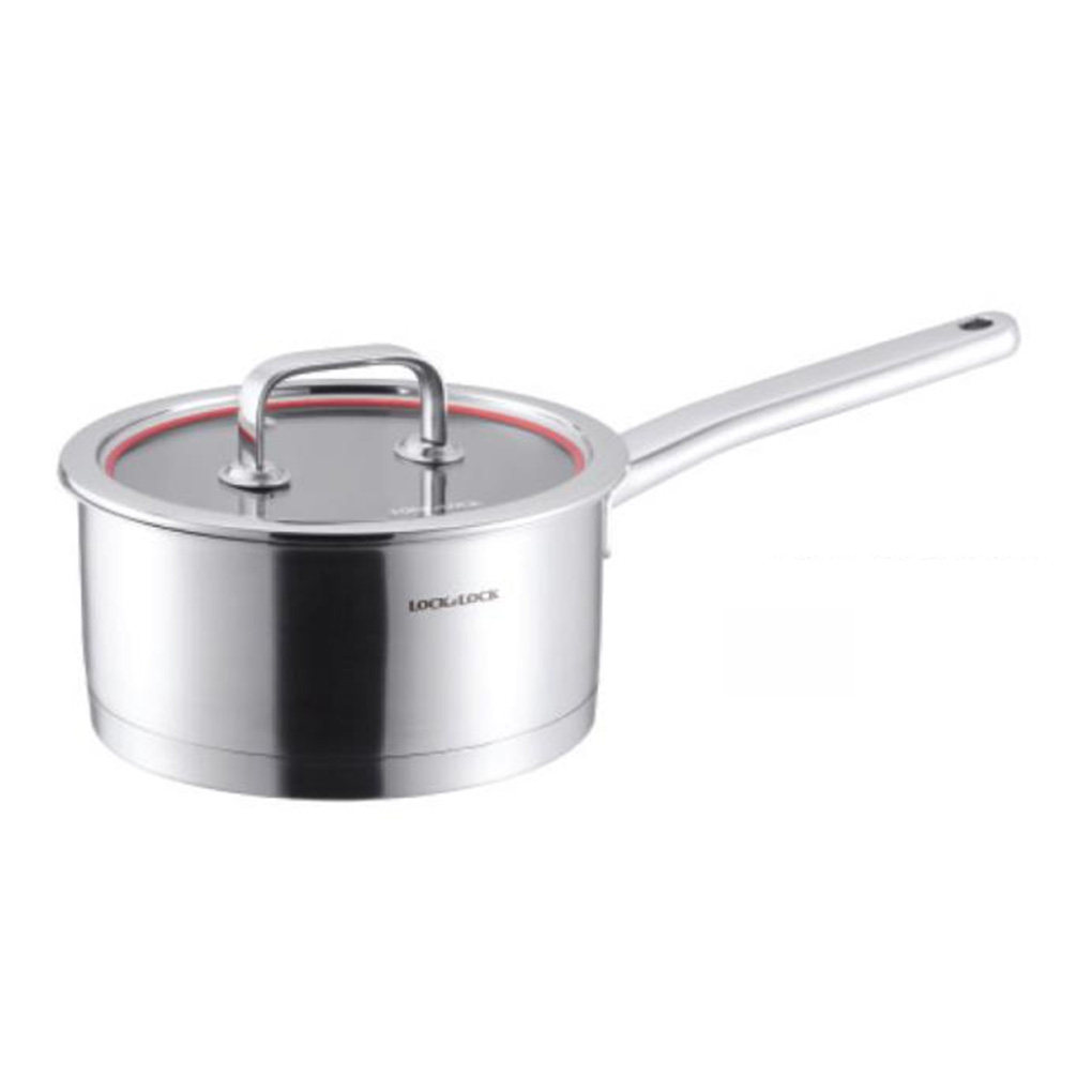 乐扣乐扣汤锅奶锅lct1181cs加盖长柄煮锅18cm2升汤锅