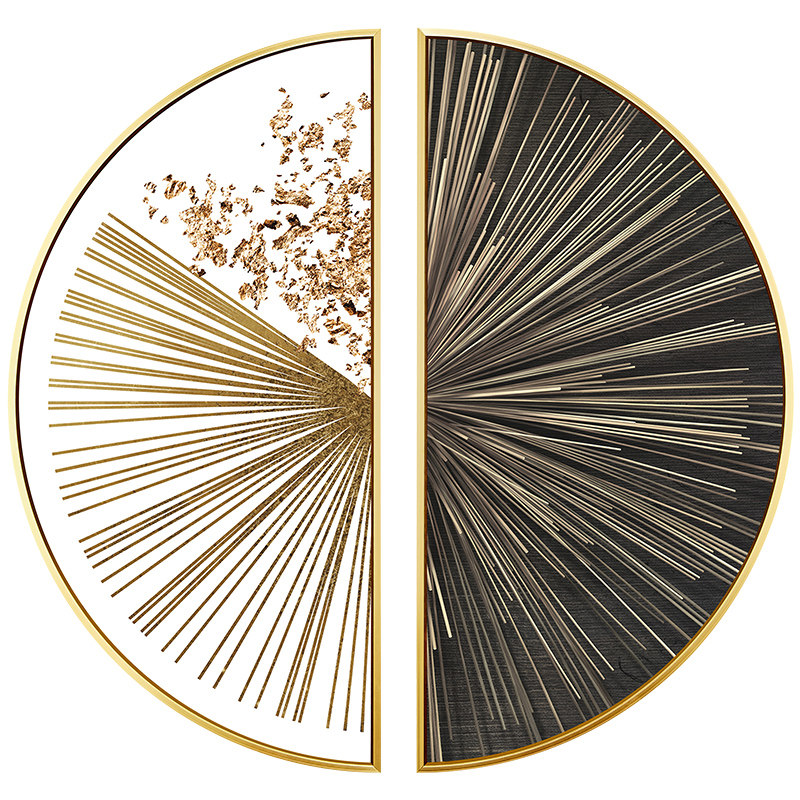 现代抽象装饰画创意半圆进门玄关酒店现代装饰画