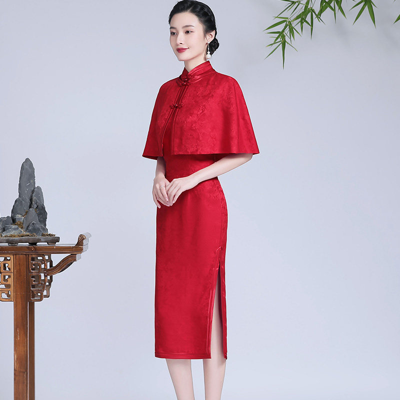 钱塘佳人琼华结婚红色喜婆婆婚宴2022年秋新款高端旗袍