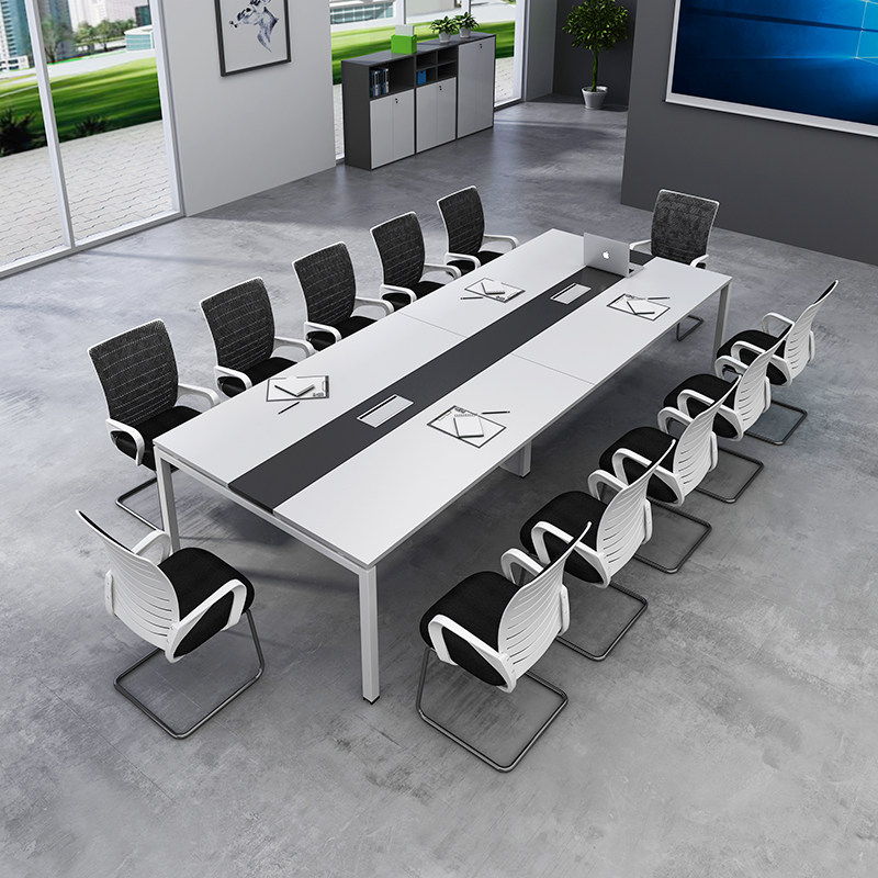 简约现代会议桌长桌会议室长条桌长桌子10人洽谈会议桌