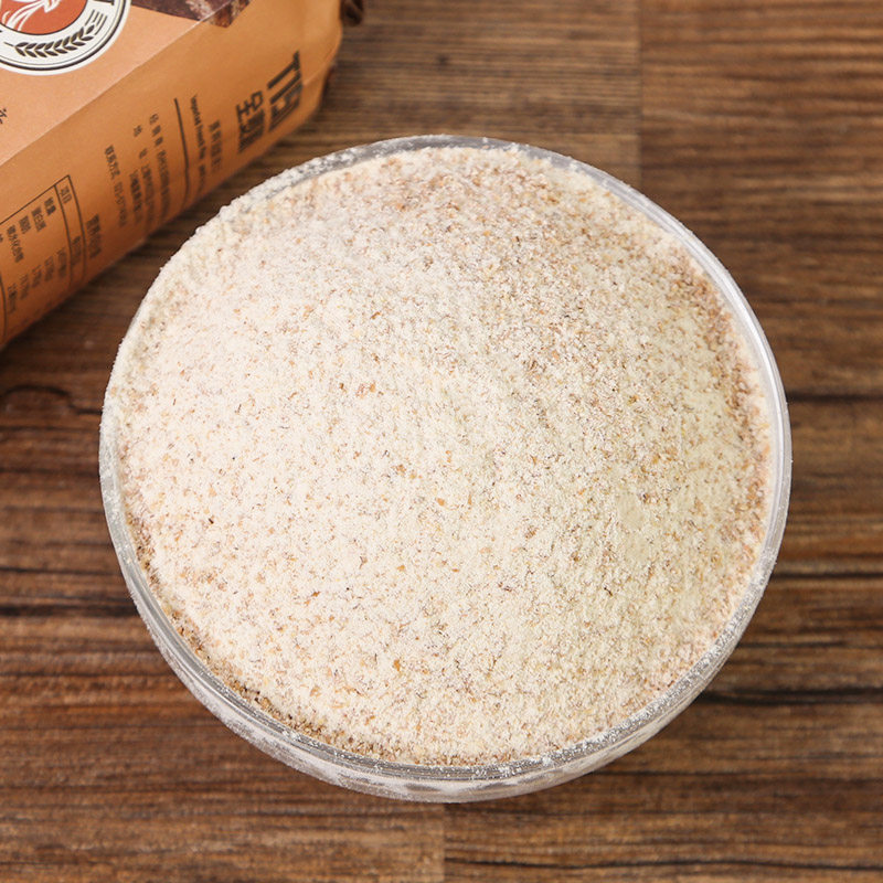 小麦面粉法式 王后t150全麦粉450g家庭装 面包粉含麦麸胚芽 原料 - 痕