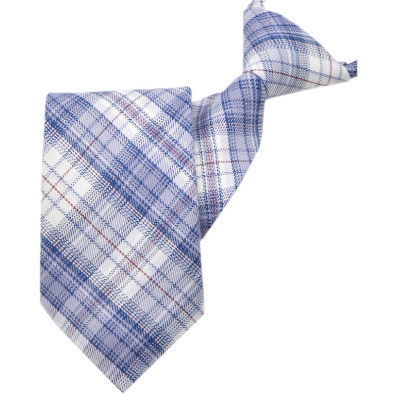 打结领带女生原宿格子网红懒人松紧带系潮日学院领带