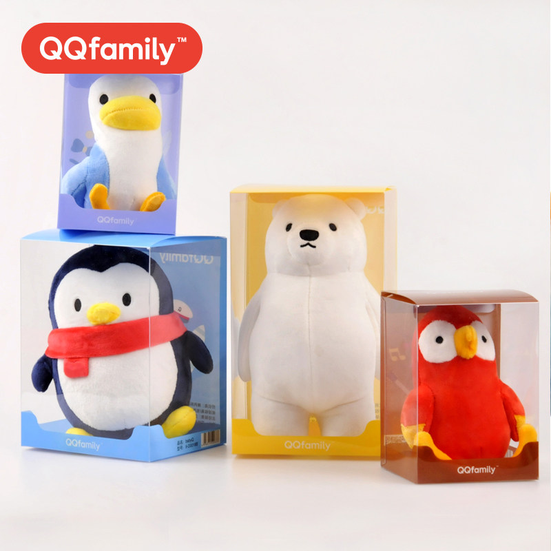 qqfamily正版腾讯qq企鹅公仔毛绒玩具全民k歌小鹦鹉安子多福玩偶