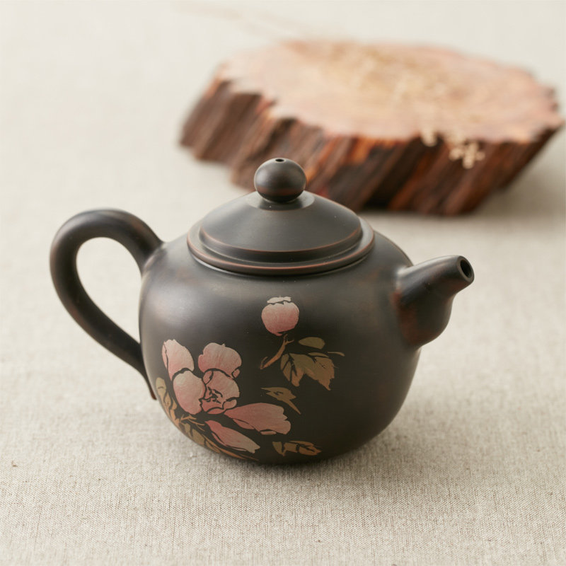 原矿云南建水紫陶茶壶 全手工残贴彩填填泥壶功夫茶壶茶具紫陶壶