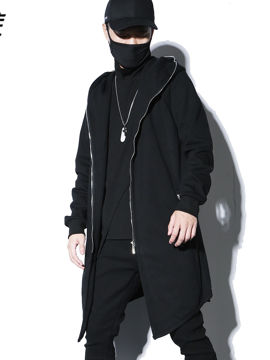 秋冬潮装中长风衣帅气披风韩版潮流男士高街风衣