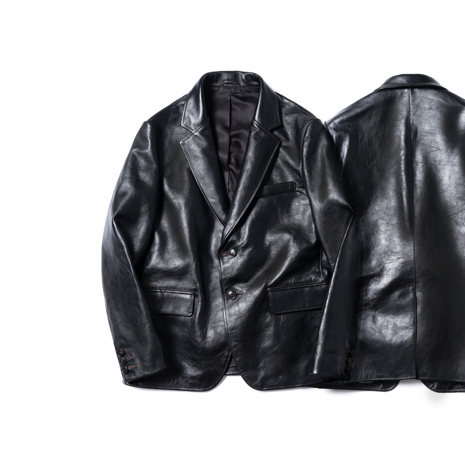 皮衣玩儿西服手工定制新喜马皮经典男外套复古皮衣