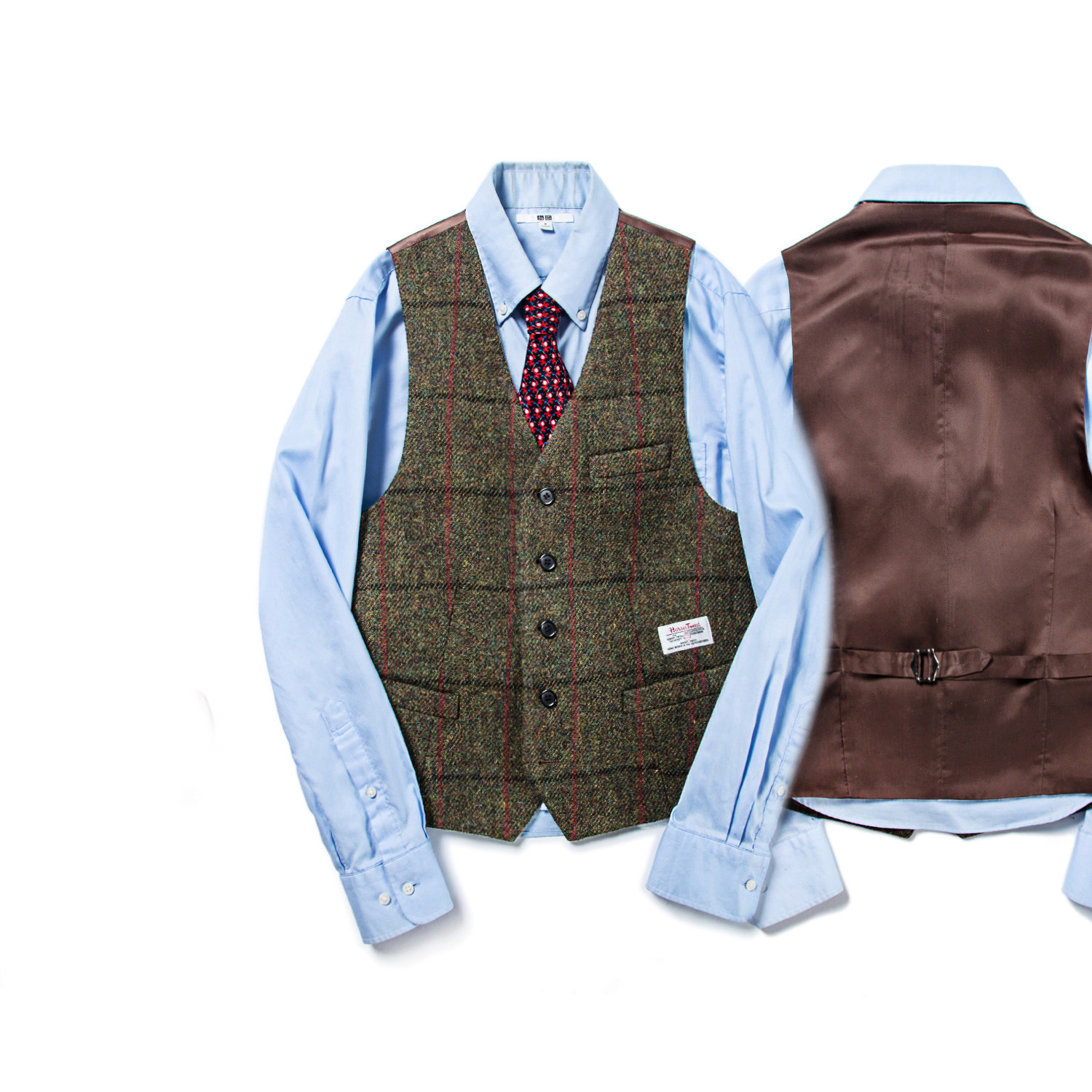 玩儿harristweed哈里斯花呢英式复古羊毛正装休闲背心