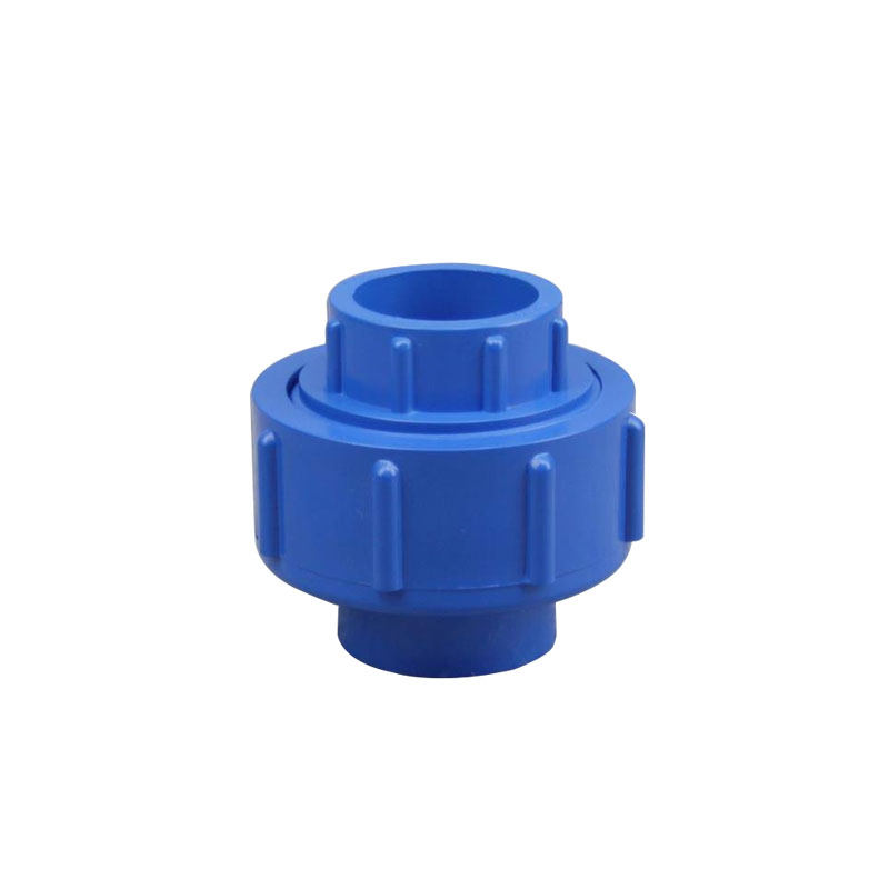 pvc水管活接蓝色配件塑料upvc接头接头