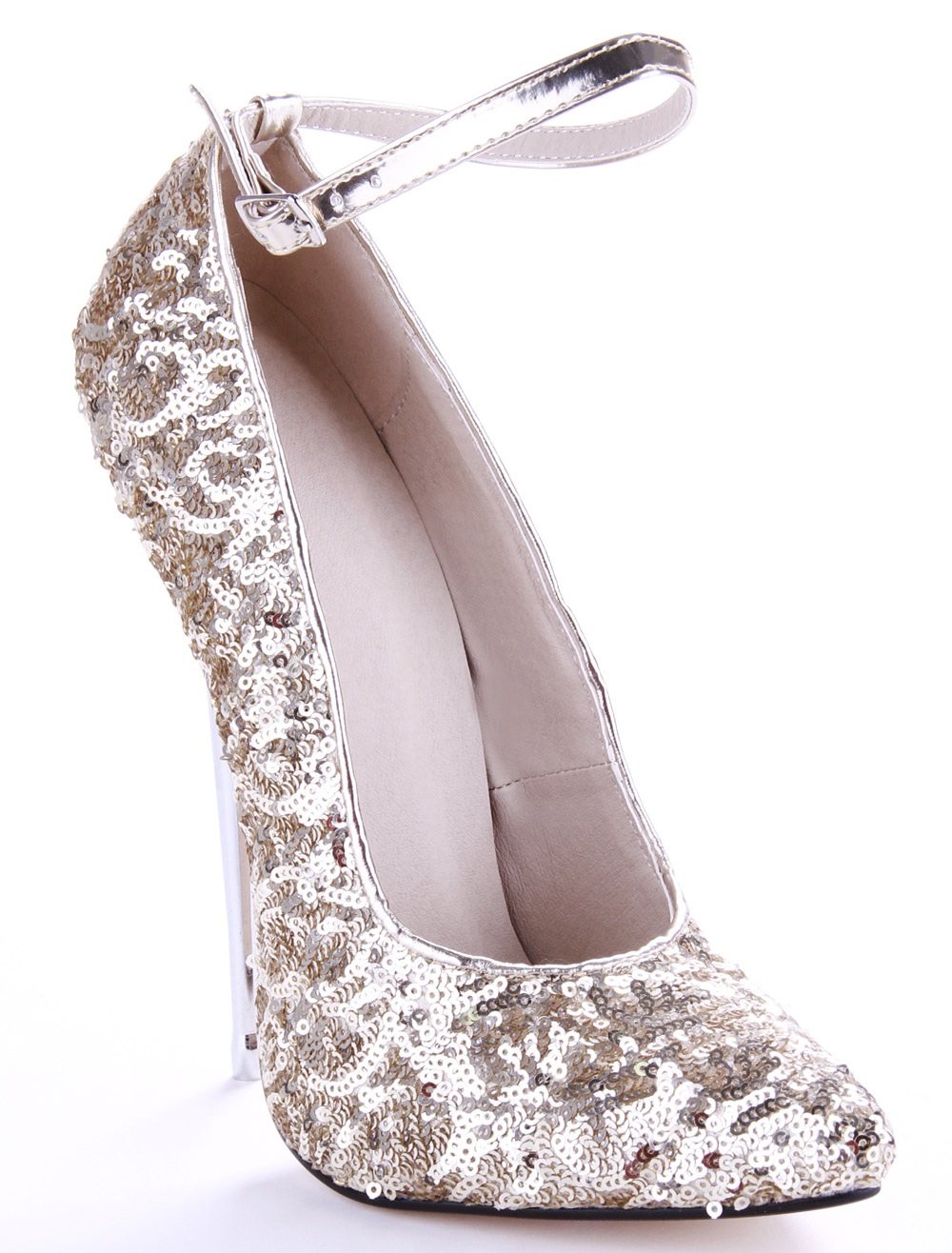 18新款16厘米金属跟 尖头细跟超高跟单鞋性感t台走秀拍照女鞋