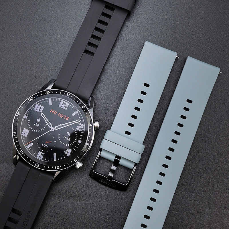 表带手表适用原厂官方gt2huawei表链男女氟橡胶智能手表手环表带