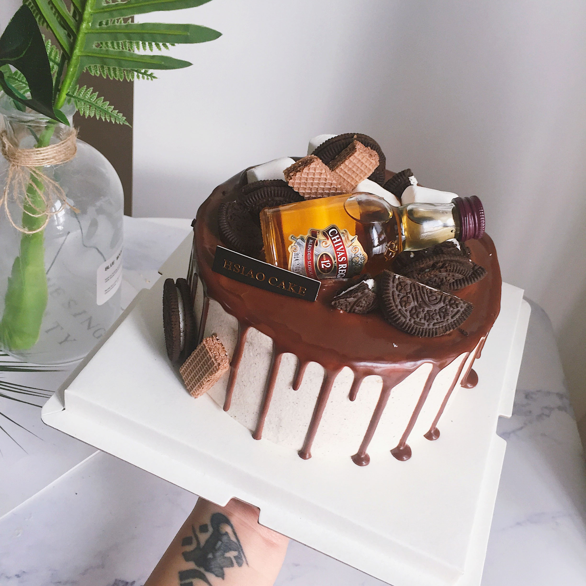 hsiaocake网红生日蛋糕利奥洋酒款送男生新鲜蛋糕