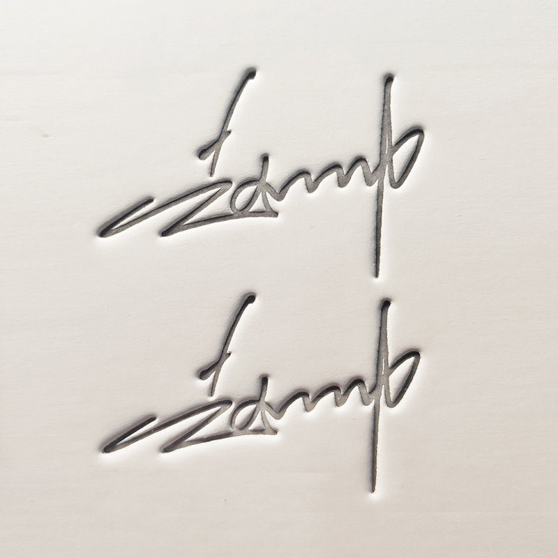 签名设计字帖凹槽练字艺术个性姓名名字凹凸定制个性签名