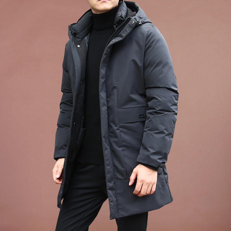 中长款棉衣男士商务休闲大码棉袄男装秋冬季外套加厚保暖棉服男潮